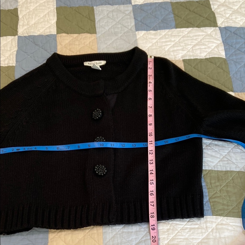 White House Black Market Black Button-Up Women's Sweater size XL - Picture 7 of 7